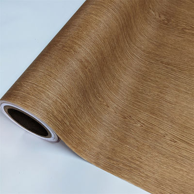 Uzun Sürekli Ahşap Tanesi PVC Filmi Dolaplar için 1400mm Genişlik Vakum Baskı