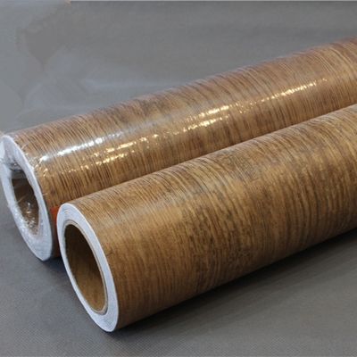 122cm*50m Acrylic Basınç Duyarlı Yapıştırıcı ile Ahşap Taneler PVC Film